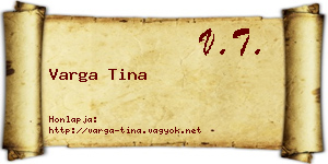 Varga Tina névjegykártya